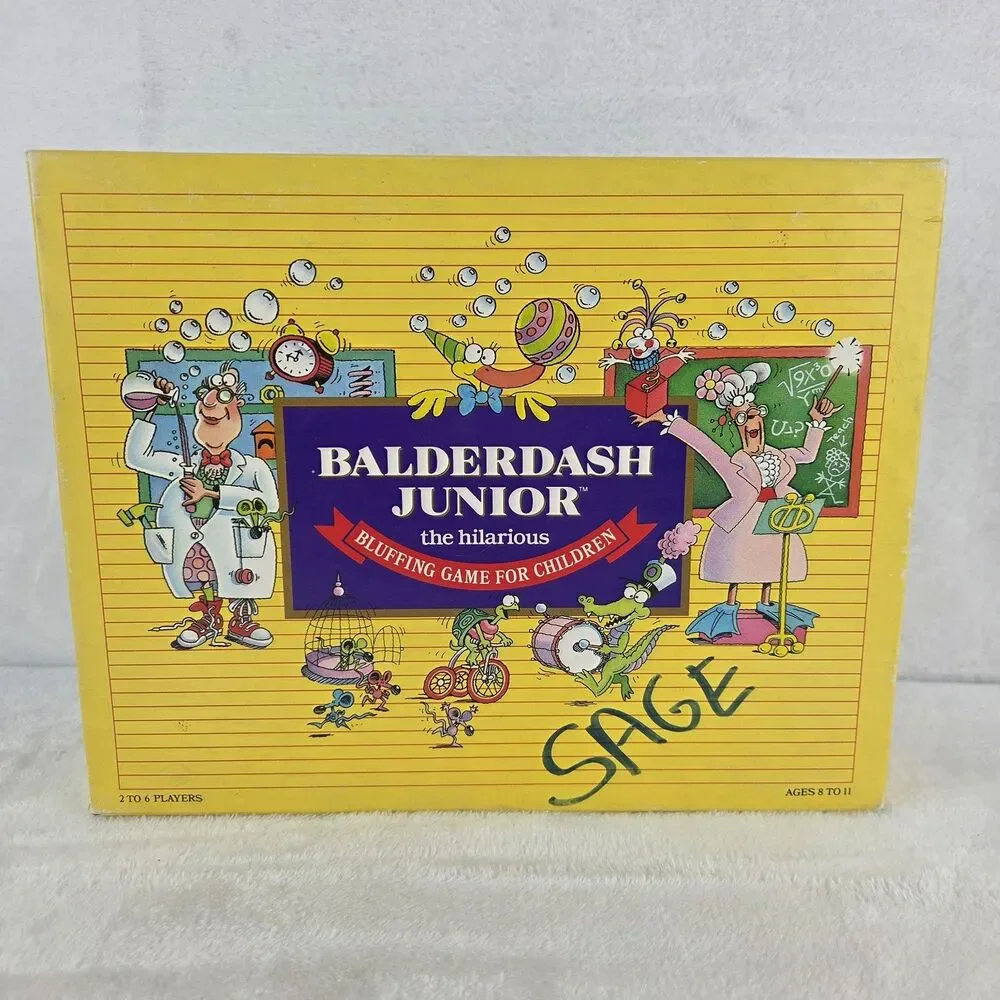 Vintage 1991 Balderdash Junior Board Game Complete The Hilarious Bluffing Game